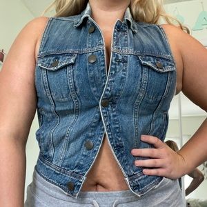 american eagle denim vest